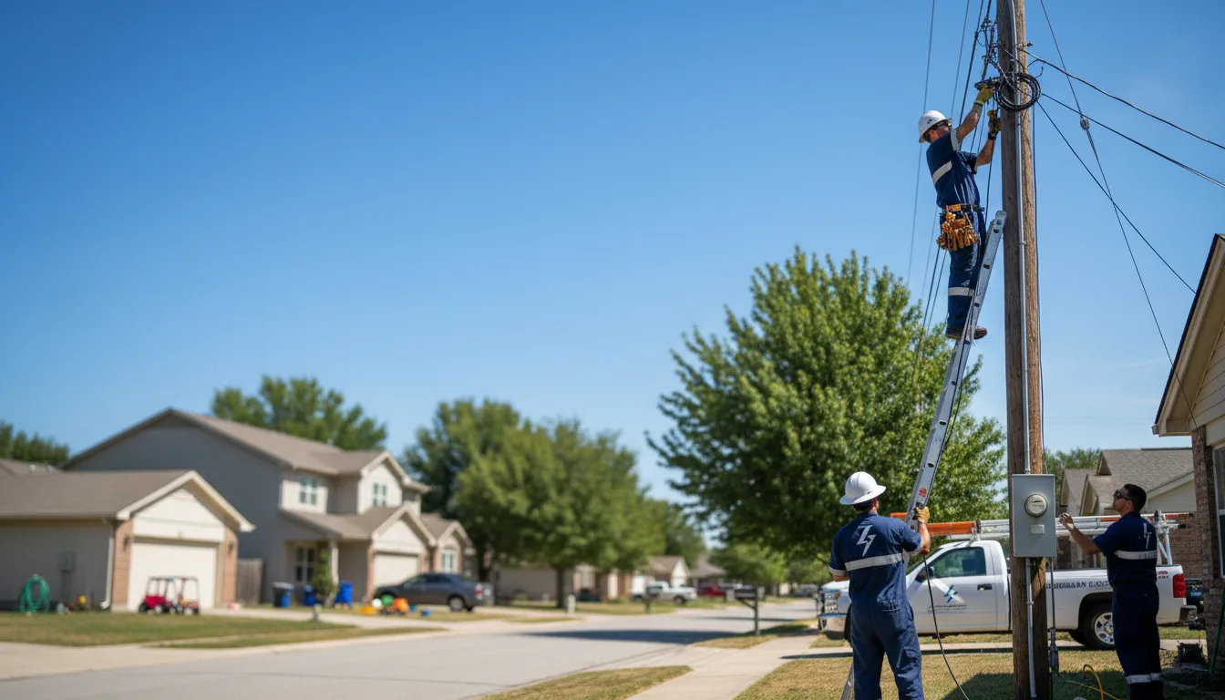 Residential electrician providing installation services in Farmersville Station, NY